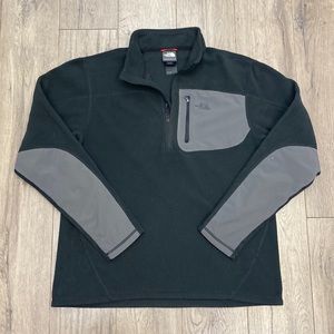 North Face Men's Black/Gray Tech 100 1/4-Zip Pullover Fleece